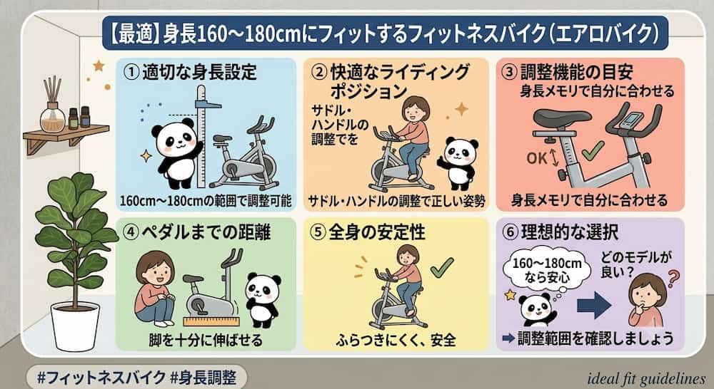 身長160〜180cmに関する解説イラスト